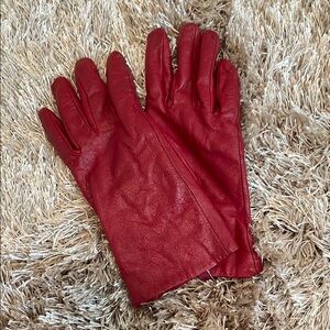Red Leather Gloves